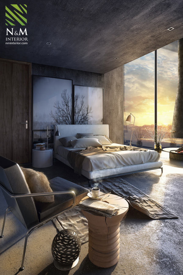 Phòng ngủ ấm áp với sắc màu hiện đại