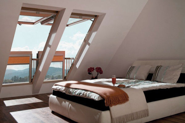 Phòng ngủ áp mái hiện đại độc đáo