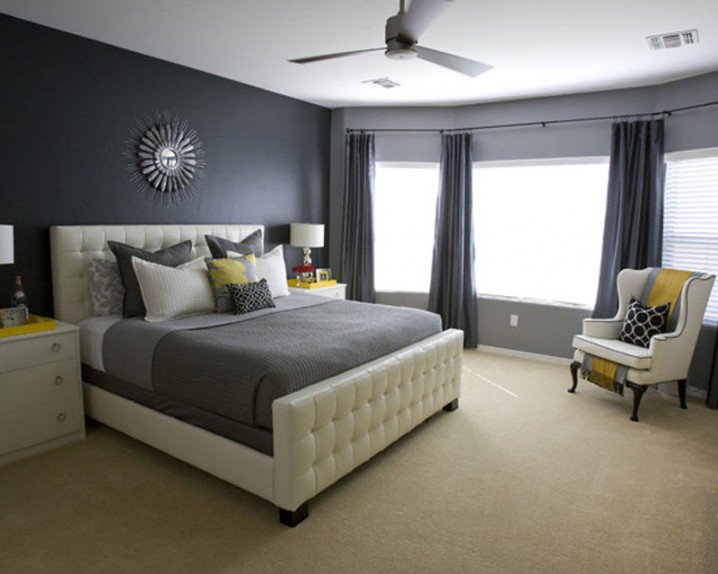 Những phòng ngủ hiện đại với thiết kế màu xám và trắng