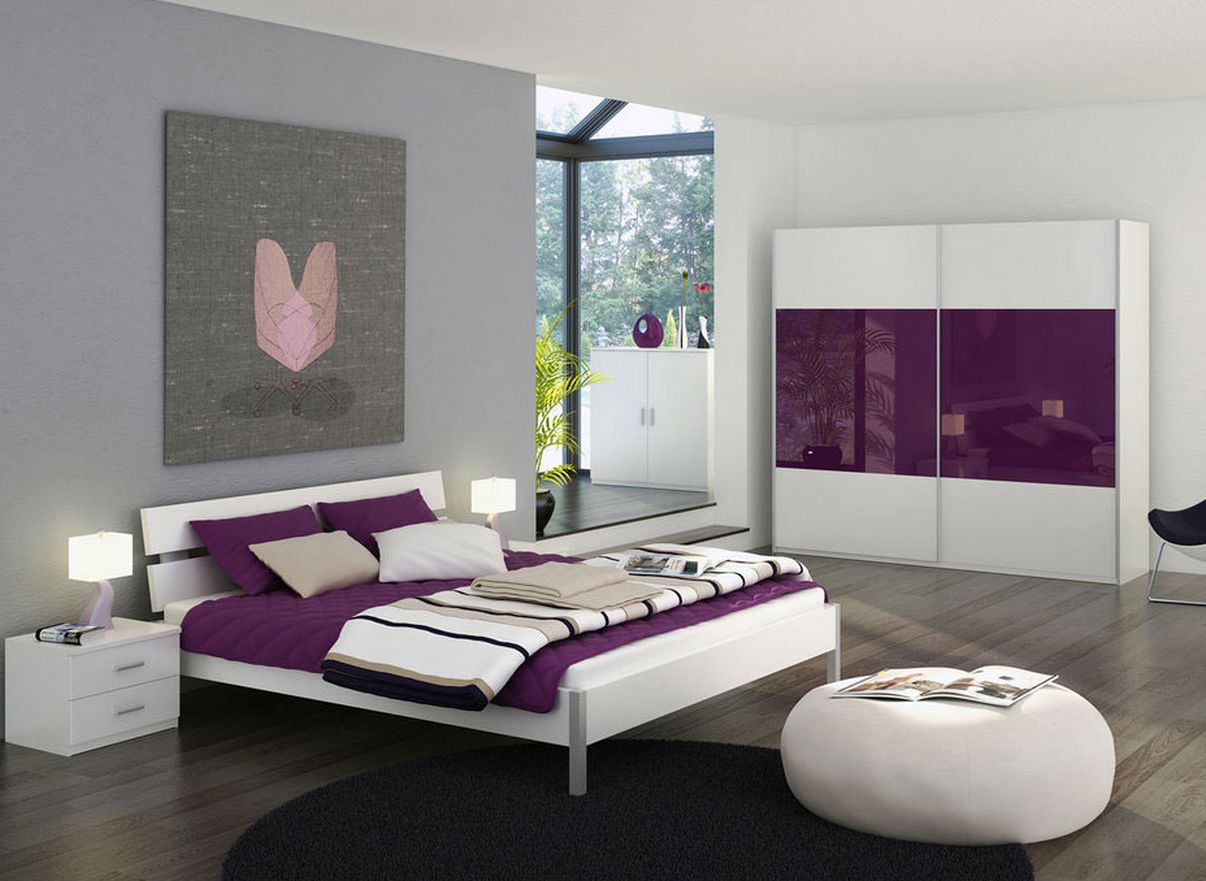 Lãng mạng với gam tím cho phòng ngủ