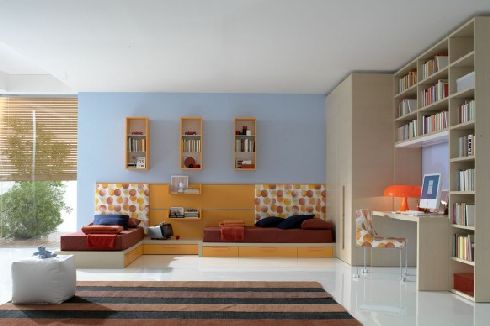 Phòng ngủ hiện đại và đầy màu sắc cho teen