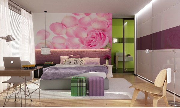 Màu hồng cho phòng ngủ mơ mộng