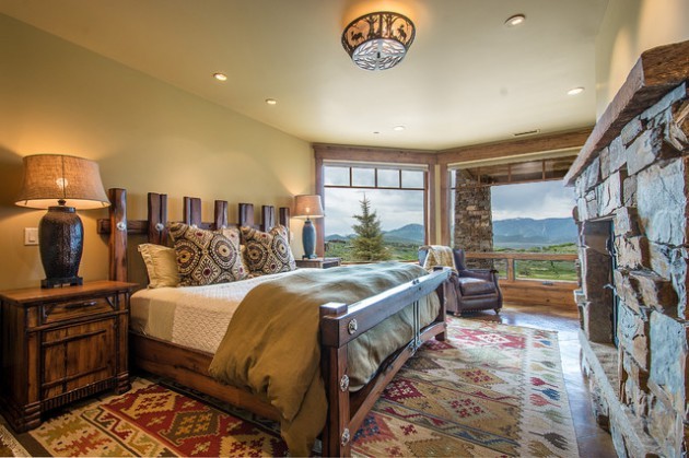 Phòng ngủ với thiết kế mộc mạc ấm áp cho 