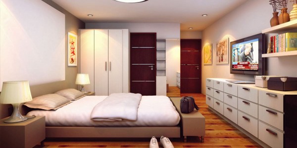 Sắp xếp nội thất gọn gàng cho phòng ngủ