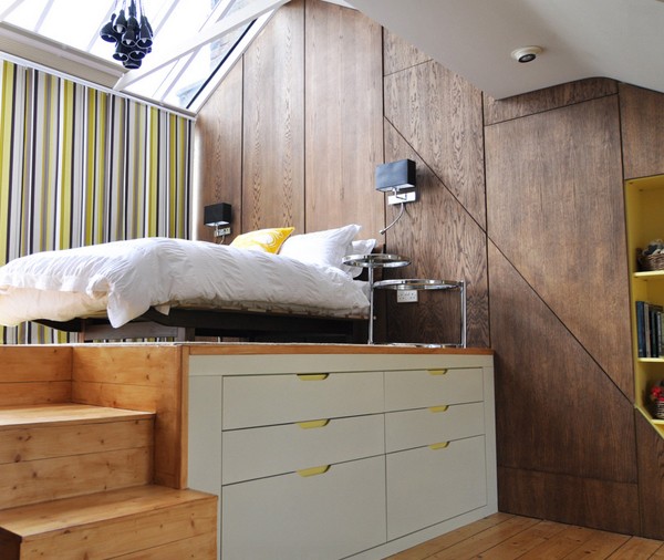 Phòng ngủ áp mái với thiết kế dễ thương