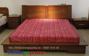 Giường ngủ gỗ tự nhiên TN011